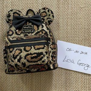 LOUNGEFLY Disney Animal Print Sequin Backpack